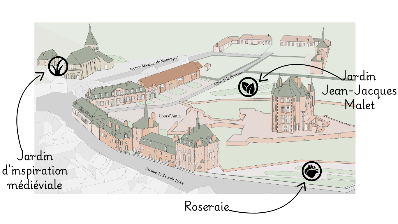 Plan d'accès aux jardins de Bellegarde
