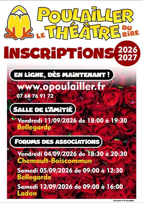 Affiche inscription théâtre