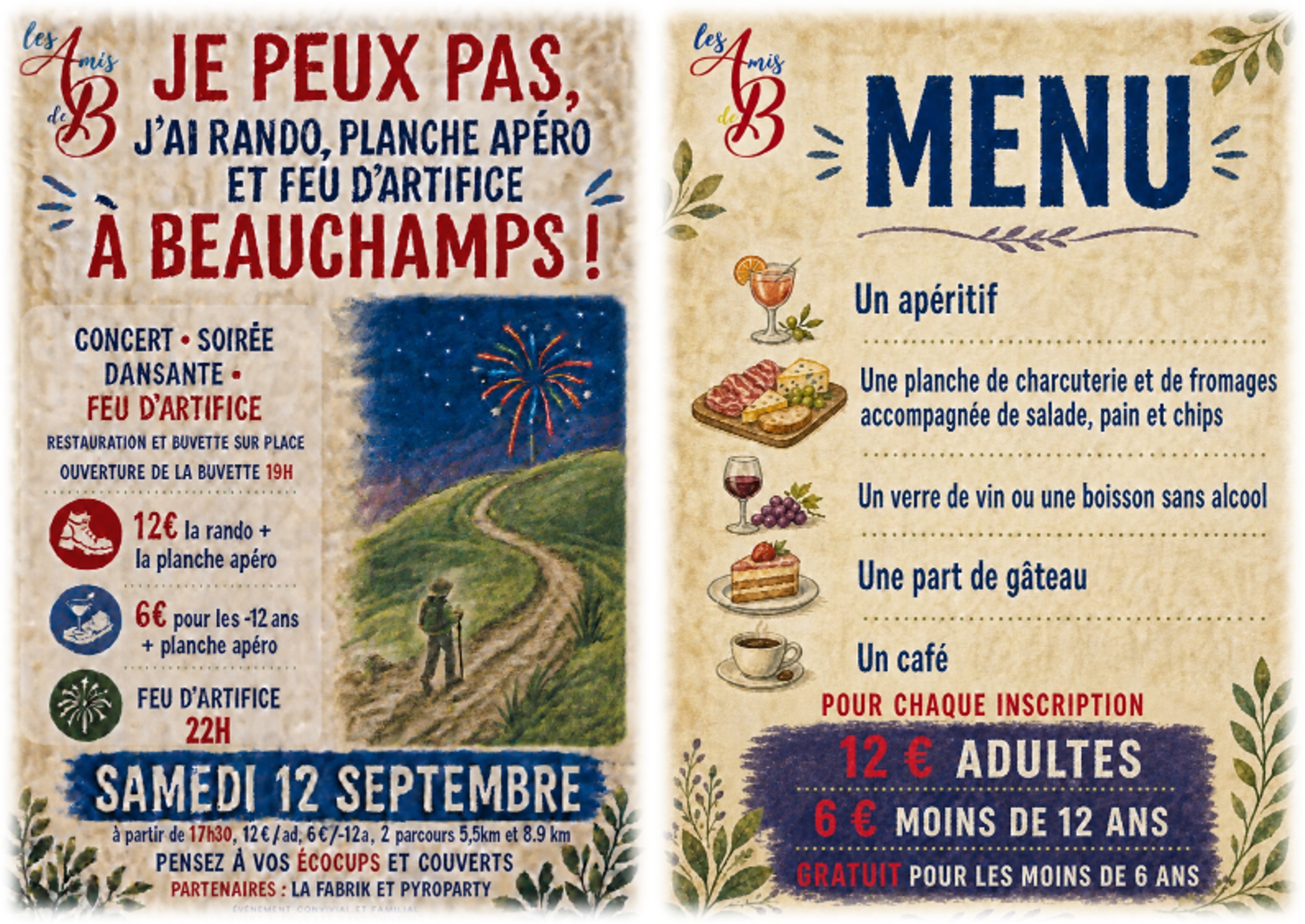 Affiche rando apéro à Beauchamps