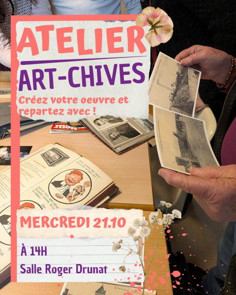 Atelier Art-Chives avec Laurie Cezeur, mercredi créatif du 21 octobre