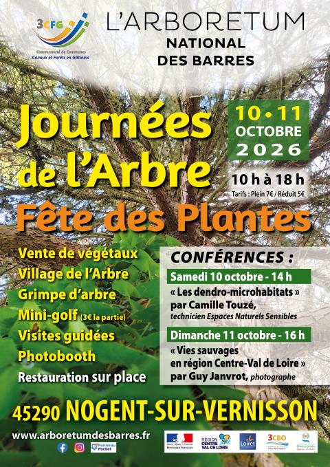 Affiche journées de l'arbre Arboretum des barres