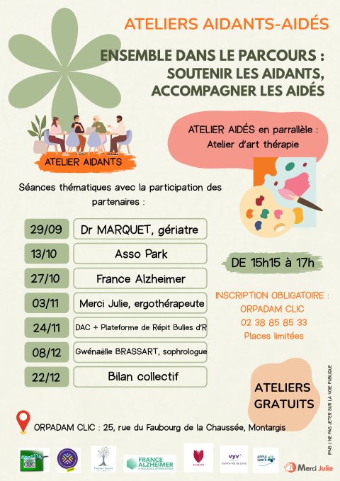 Affiche ateliers aidants-aidés