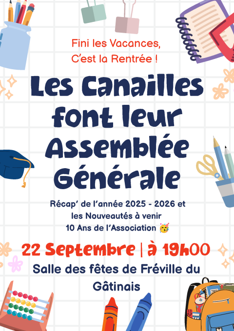Affiche AG APE Les Canailles
