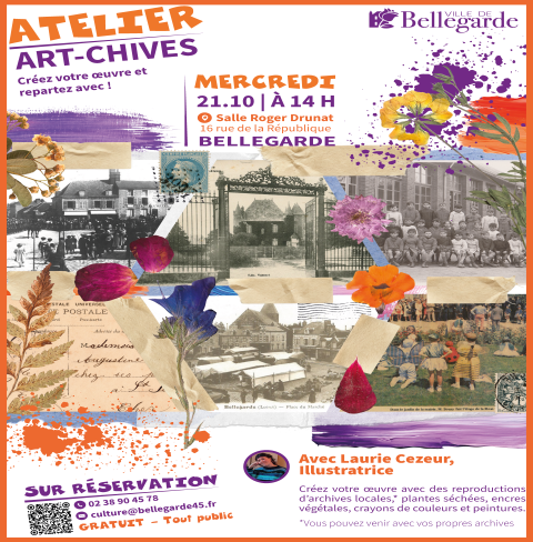 Affiche atelier Art-Chives avec Laurie Cezeur