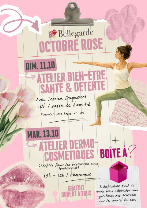 Affiche activités bien-être, séance de yoga