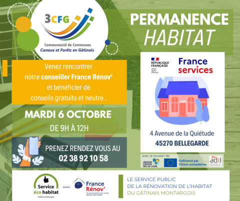 Affiche permanence habitat à Bellegarde