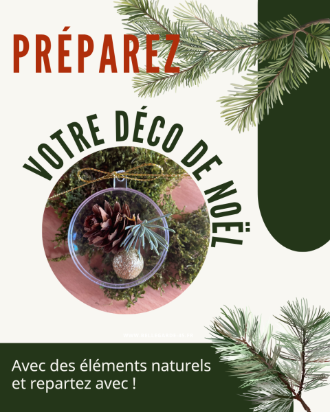 Atelier boule de Noël végétale à Bellegarde