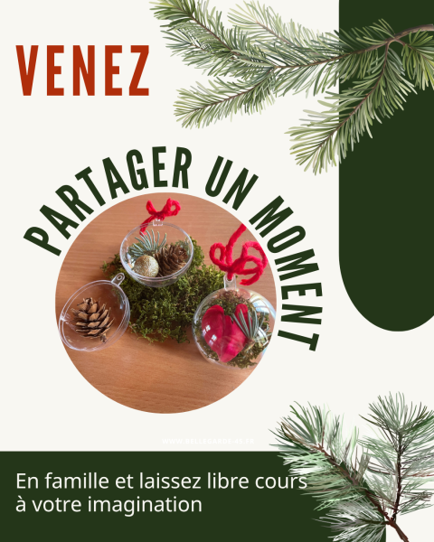 Atelier boule de Noël végétale à Bellegarde