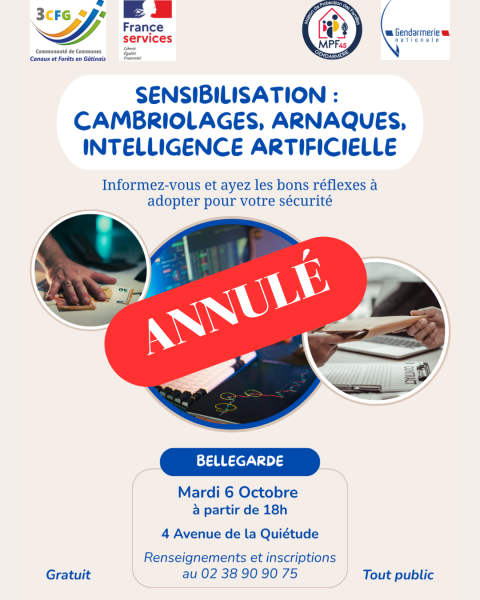 Atelier de sensibilisation aux arnaques et aux cambriolage