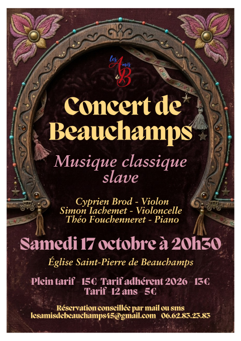 Affiche concert Beauchamps sur Huillard