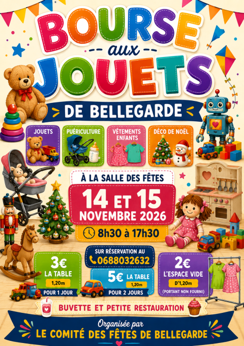 Affiche bourse aux jouets Bellegarde